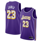 Choea LA.Lakers #23 LeBron James Purple Swingman Stitched Jerseys - Statement Edition