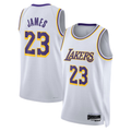 Choea LA.Lakers #23 LeBron James White Swingman Stitched Jerseys - Association Edition