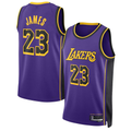 Choea LA.Lakers #23 Lebron James Statement Edition Swingman Stitched Jerseys