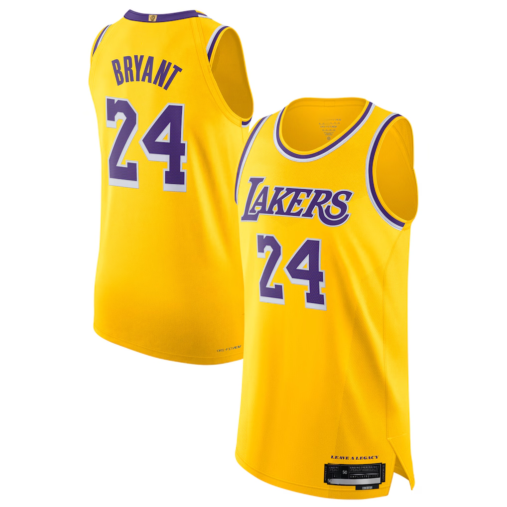 Choea LA.Lakers #24 Kobe Bryant Authentic Icon Stitched Jerseys