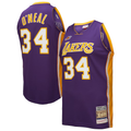 Choea LA.Lakers #34 Shaquille O'Neal Mitchell & Ness Purple 2000 All-Star Game Authentic Jerseys
