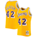 Choea LA.Lakers #42 James Worthy Mitchell & Ness Gold 1984-1985 Hardwood Classics Swingman Stitched Jerseys