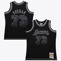 Choea LA.Lakers #73 Dennis RodmanBlack Mitchell & Ness 1998 Contrast 2K Swingman Stitched Jerseys