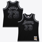 Choea LA.Lakers #73 Dennis RodmanBlack Mitchell & Ness 1998 Contrast 2K Swingman Stitched Jerseys