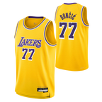 Choea LA.Lakers #77 Luka Don?i? Gold Swingman Stitched Jerseys - Icon Edition