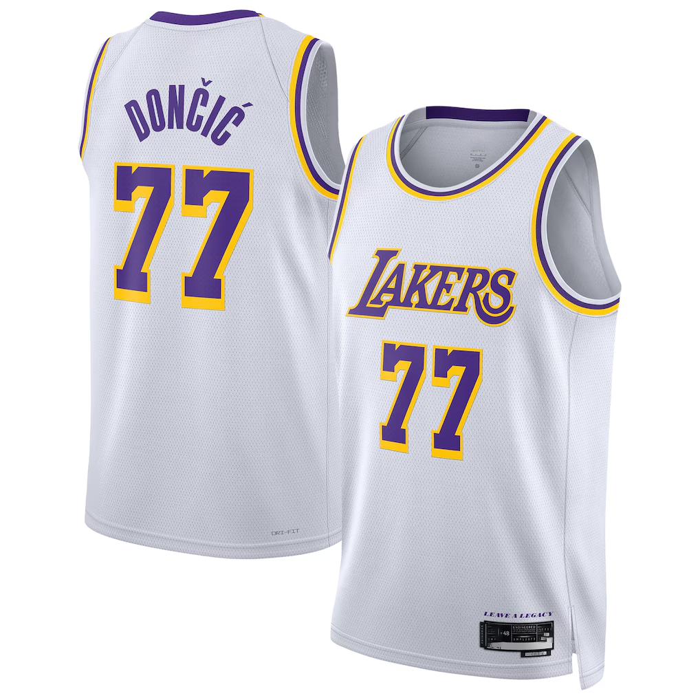 Choea LA.Lakers #77 Luka Don?i? White Swingman Stitched Jerseys - Association Edition