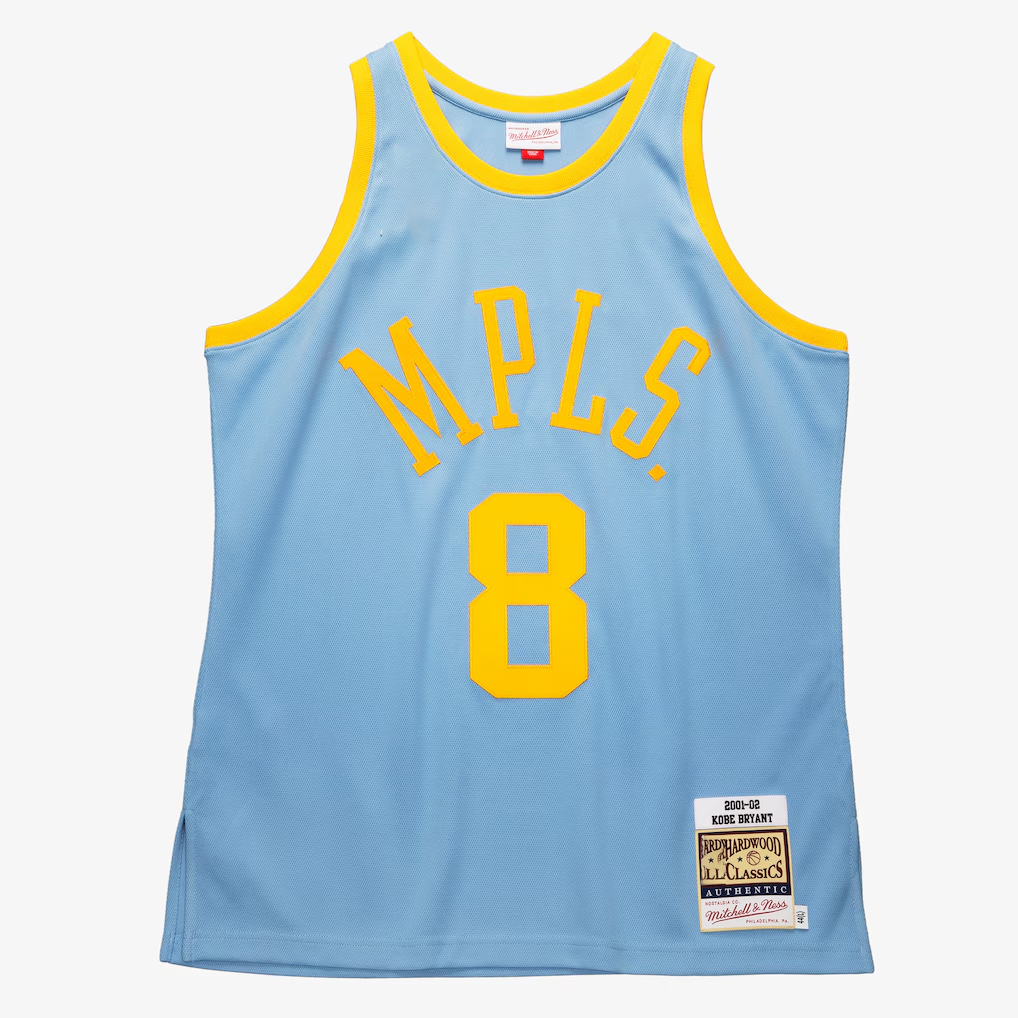 Choea LA.Lakers #8 Kobe Bryant Mitchell & Ness Powder Blue 2001-2002 Hardwood Classics Authentic Player Stitched Jerseys