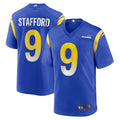 Choea LA.Rams Home Game Football Jerseys - Royal - #9 Matthew Stafford Player Stitched Jerseys