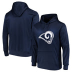 Choea LA.Rams Navy Pullover Hoodie Limited Game Blank Player Stitched Jerseys
