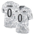 Choea LA.Rams #0 Byron Young Player Arctic Camo Salute To Service Limited Game Stitched Jerseys