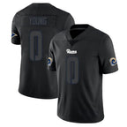 Choea LA.Rams #0 Byron Young Player Black Impact Limited Home Game Stitched Jerseys