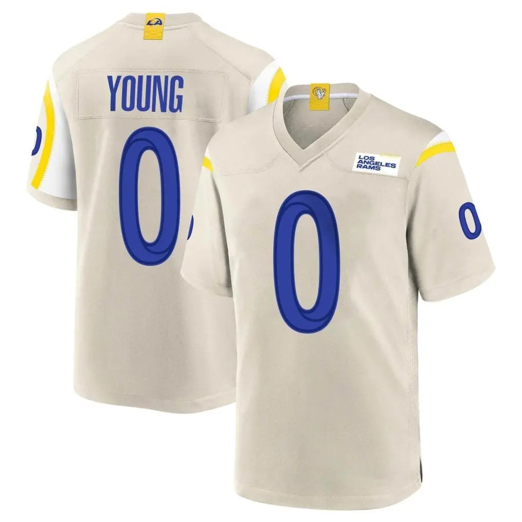 Choea LA.Rams #0 Byron Young Player Bone Home Game Stitched Jerseys