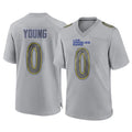 Choea LA.Rams #0 Byron Young Player Gray Atmosphere Fashion Home Game Stitched Jerseys