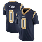 Choea LA.Rams #0 Byron Young Player Navy Limited Vapor Untouchable Home Game Stitched Jerseys