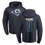 Choea LA.Rams #0 Byron Young Player Navy Pullover Hoodie Limited Game Stitched Jerseys
