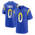 Choea LA.Rams #0 Byron Young Player Royal Home Game Stitched Jerseys