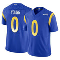 Choea LA.Rams #0 Byron Young Player Royal Limited Vapor F.U.S.E. Home Game Stitched Jerseys