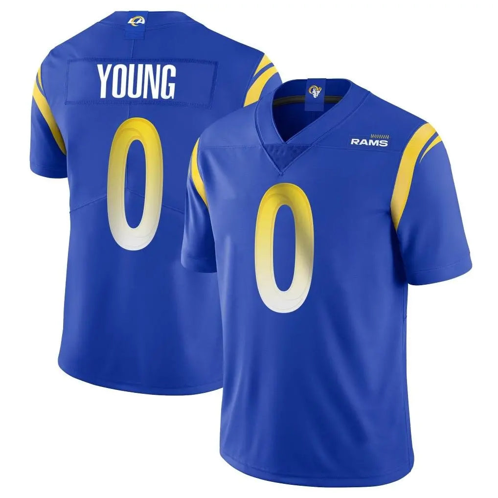 Choea LA.Rams #0 Byron Young Player Royal Limited Vapor Untouchable Home Game Stitched Jerseys