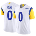 Choea LA.Rams #0 Byron Young Player White Limited Vapor F.U.S.E. Home Game Stitched Jerseys