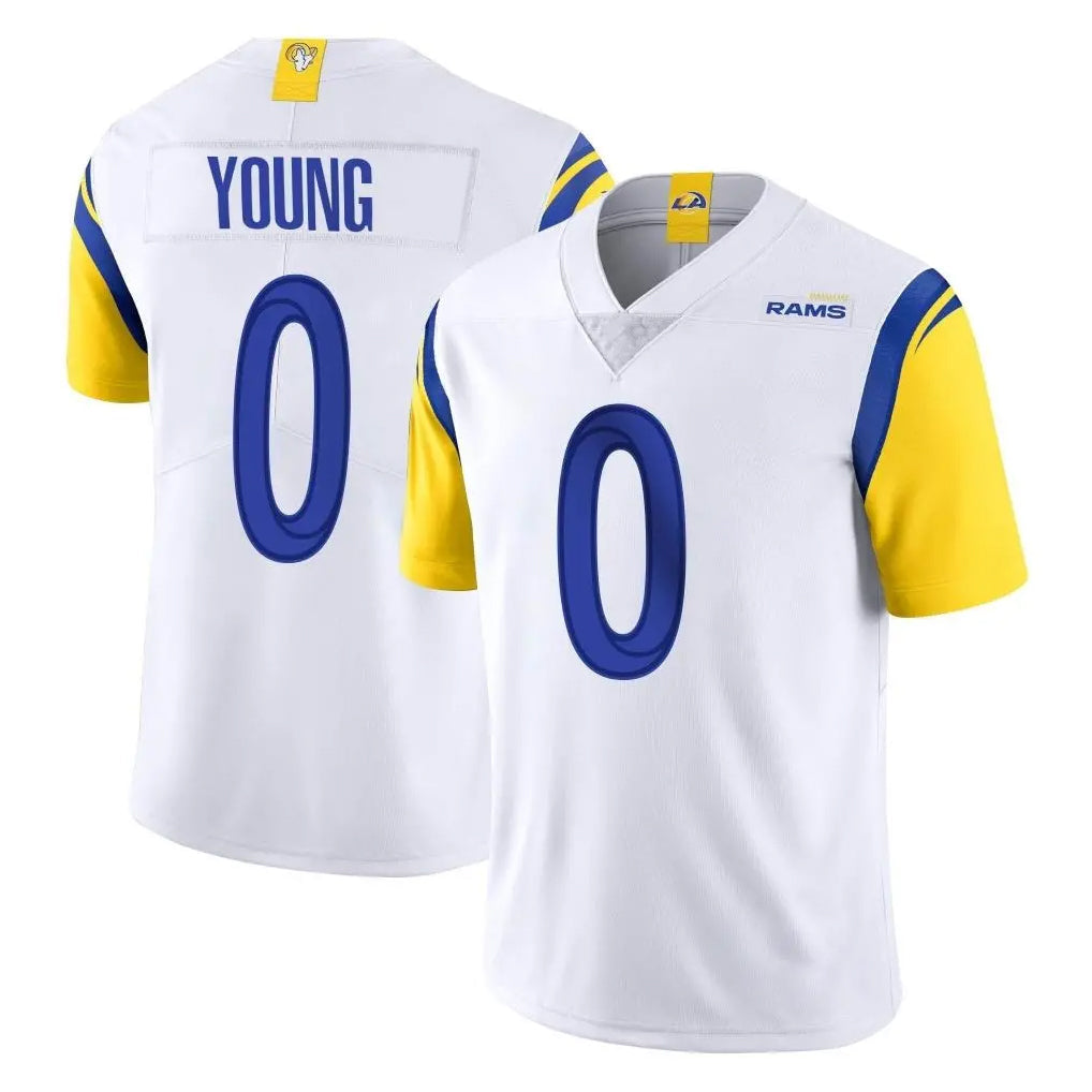 Choea LA.Rams #0 Byron Young Player White Limited Vapor Untouchable Home Game Stitched Jerseys