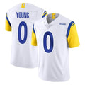 Choea LA.Rams #0 Byron Young Player White Limited Vapor Untouchable Home Game Stitched Jerseys