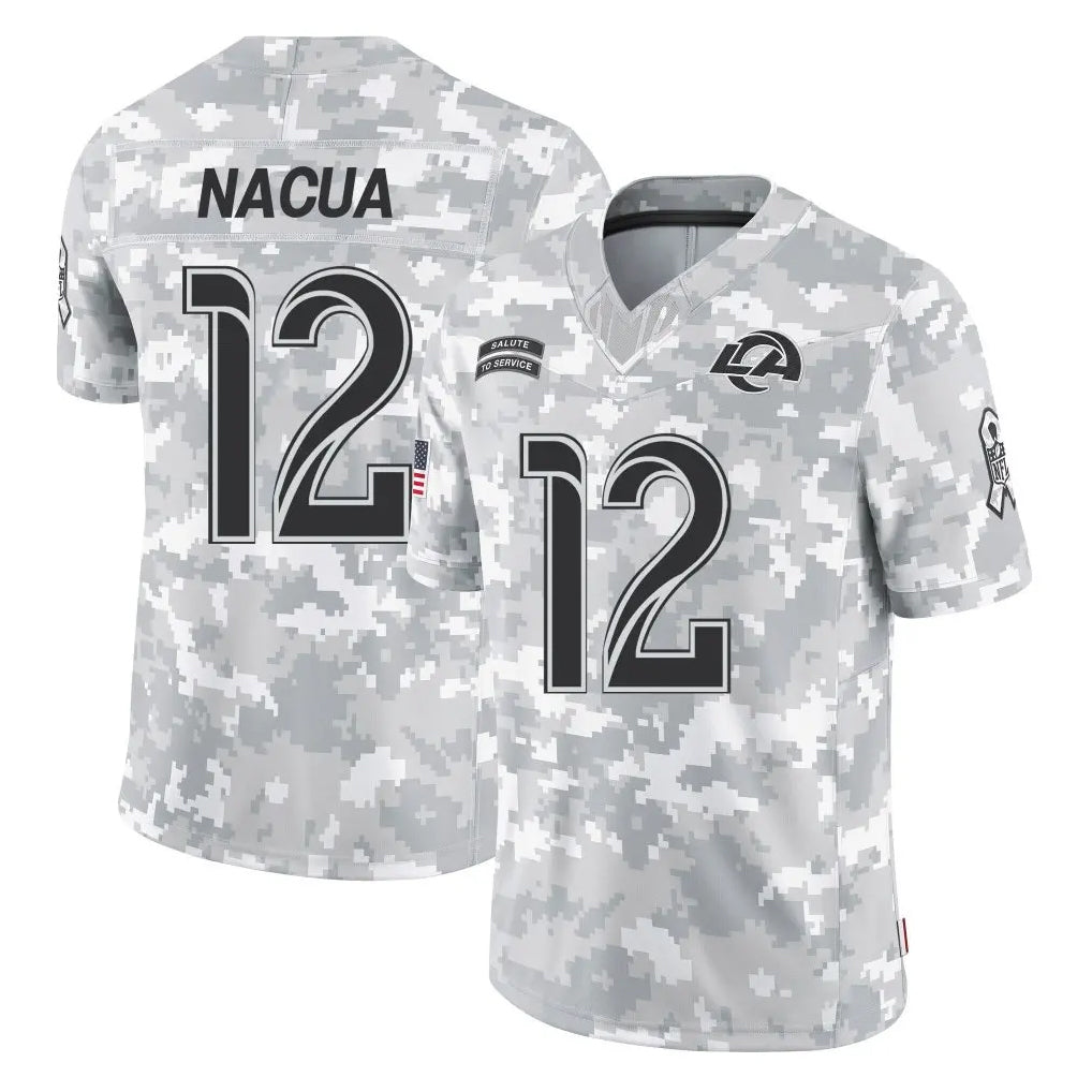 Choea LA.Rams #12 Puka Nacua Player Arctic Camo Salute To Service Limited Game Stitched Jerseys