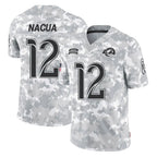 Choea LA.Rams #12 Puka Nacua Player Arctic Camo Salute To Service Limited Game Stitched Jerseys