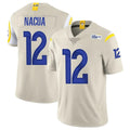Choea LA.Rams #12 Puka Nacua Player Bone Limited Vapor Home Game Stitched Jerseys
