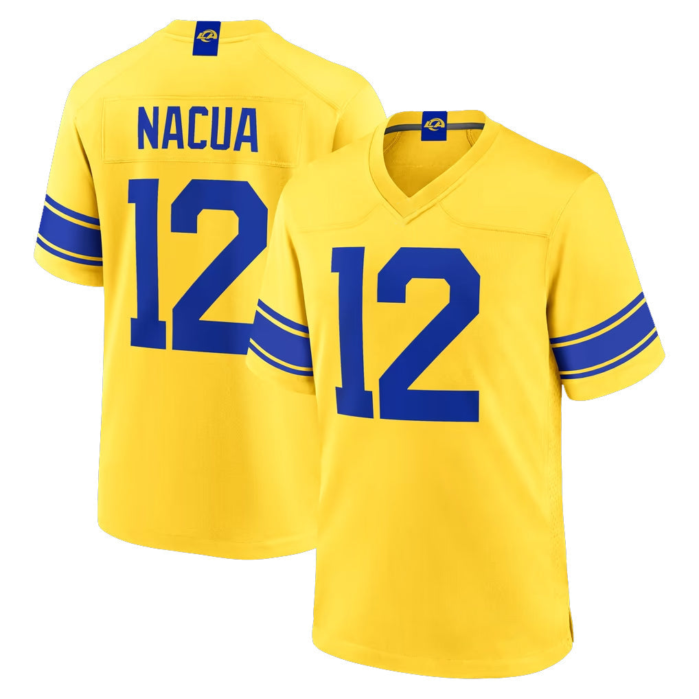 Choea LA.Rams #12 Puka Nacua Player Gold Classic Sol Home Game Stitched Jerseys
