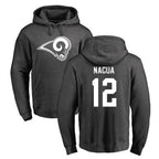Choea LA.Rams #12 Puka Nacua Player Gray Pullover Hoodie Limited Game Stitched Jerseys