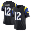 Choea LA.Rams #12 Puka Nacua Player Midnight Blue Rivalries Collection Vapor Limited Stitched Jerseys
