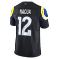 Choea LA.Rams #12 Puka Nacua Player Midnight Blue Rivalries Collection Limited Stitched Jerseys