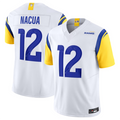 Choea LA.Rams #12 Puka Nacua White Vapor F.U.S.E. Limited Player Stitched Jerseys