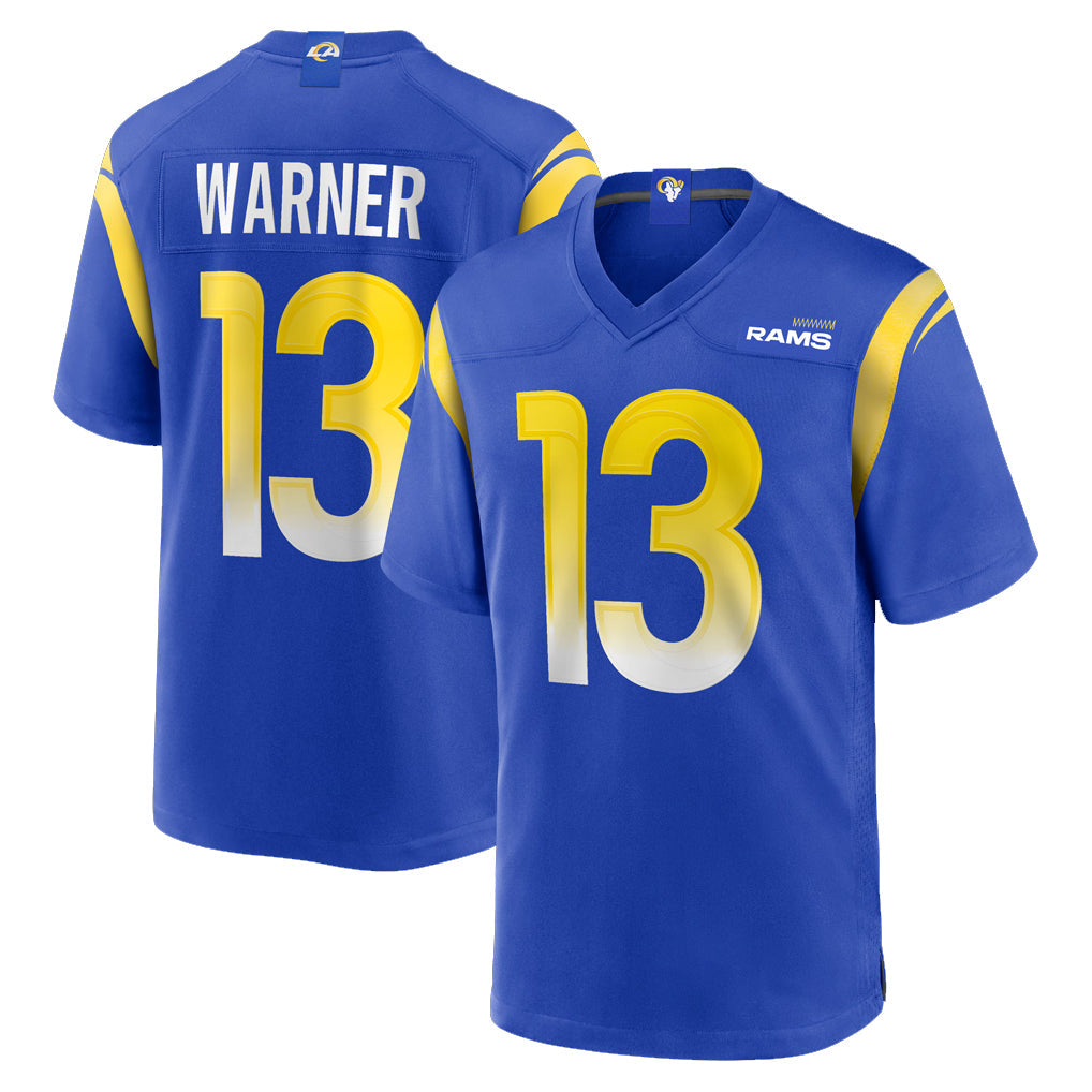 Choea LA.Rams #13 Kurt Warner Player Royal Retired Limited Stitched Jerseys