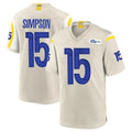 Choea LA.Rams #15 Ty Simpson Player Bone Home Game Stitched Jerseys