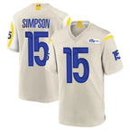 Choea LA.Rams #15 Ty Simpson Player Bone Home Game Stitched Jerseys