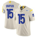 Choea LA.Rams #15 Ty Simpson Player Bone Limited Vapor Home Game Stitched Jerseys