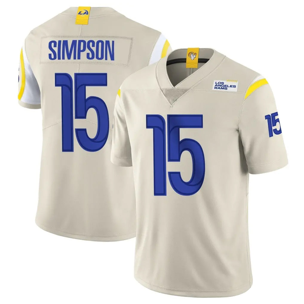 Choea LA.Rams #15 Ty Simpson Player Bone Limited Vapor Home Game Stitched Jerseys