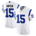 Choea LA.Rams #15 Ty Simpson Player Fearsome White Limited Vapor F.U.S.E. Home Game Stitched Jerseys