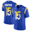 Choea LA.Rams #15 Ty Simpson Player Royal Limited Vapor Untouchable Home Game Stitched Jerseys