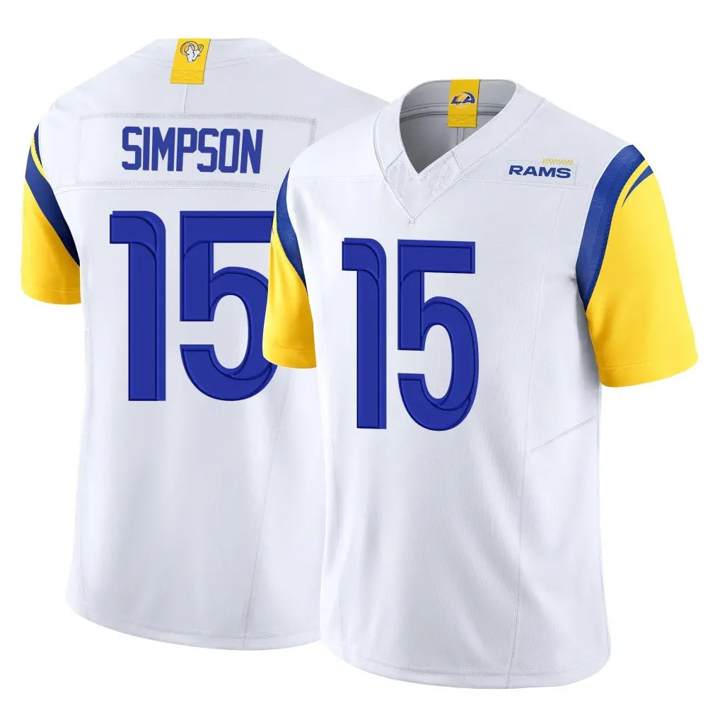 Choea LA.Rams #15 Ty Simpson Player White Limited Vapor F.U.S.E. Home Game Stitched Jerseys