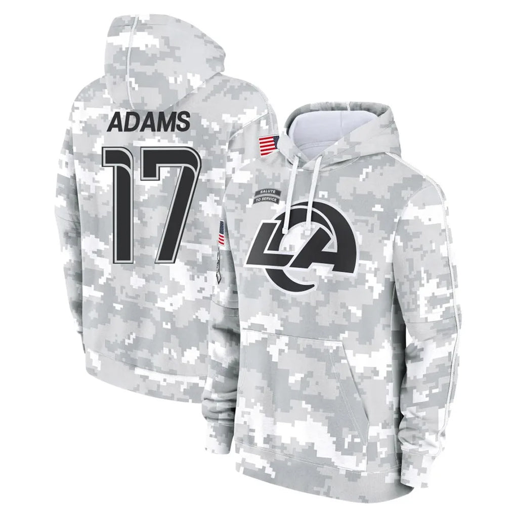 Choea LA.Rams #17 Davante Adams Player Arctic Camo Salute to Service Hoodies Limited Game Stitched Jerseys