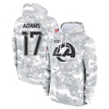 Choea LA.Rams #17 Davante Adams Player Arctic Camo Salute to Service Hoodies Limited Game Stitched Jerseys