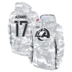 Choea LA.Rams #17 Davante Adams Player Arctic Camo Salute to Service Hoodies Limited Game Stitched Jerseys