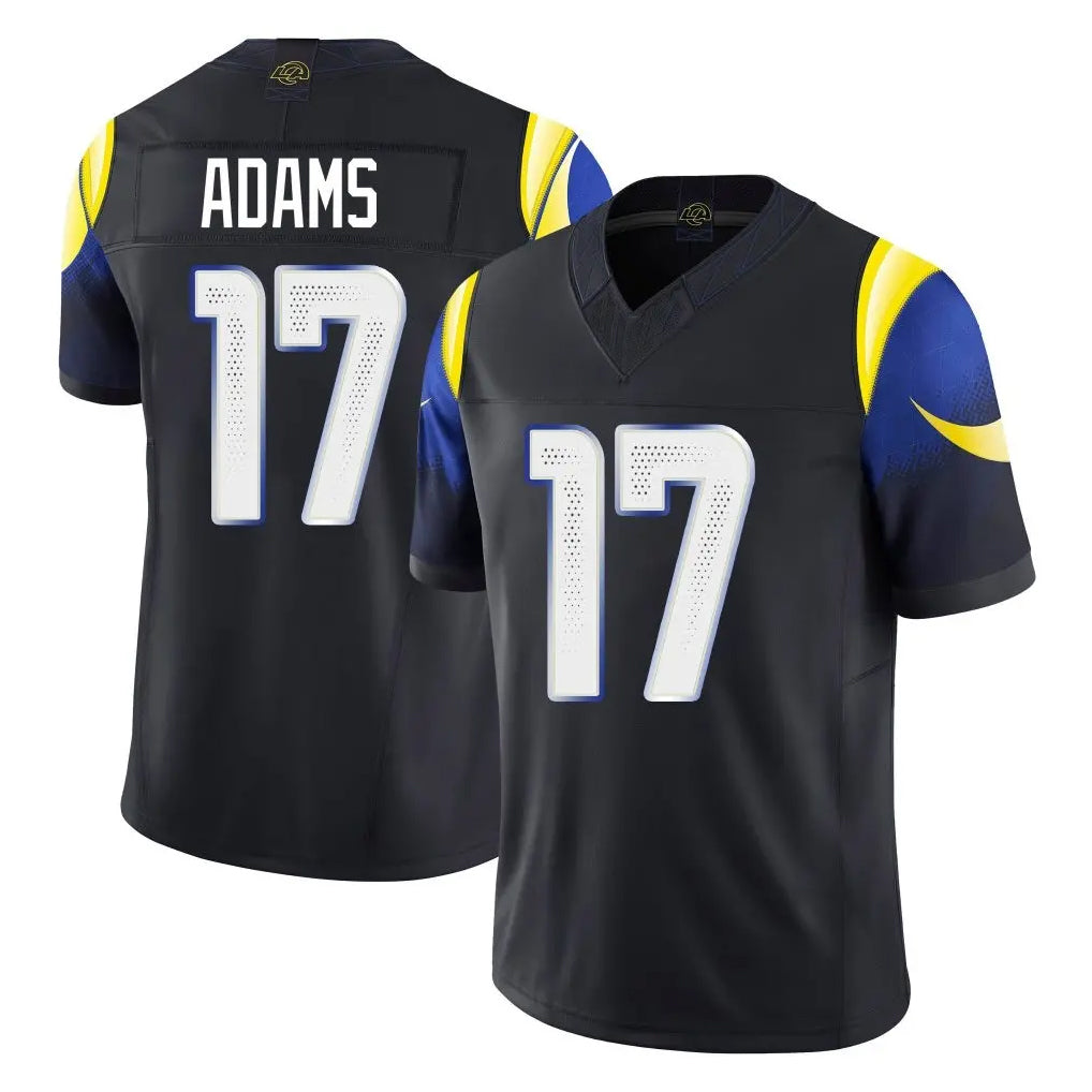 Choea LA.Rams #17 Davante Adams Player Black Midnight Rivalries Collection Limited Home Game Stitched Jerseys