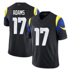 Choea LA.Rams #17 Davante Adams Player Black Midnight Rivalries Collection Limited Home Game Stitched Jerseys