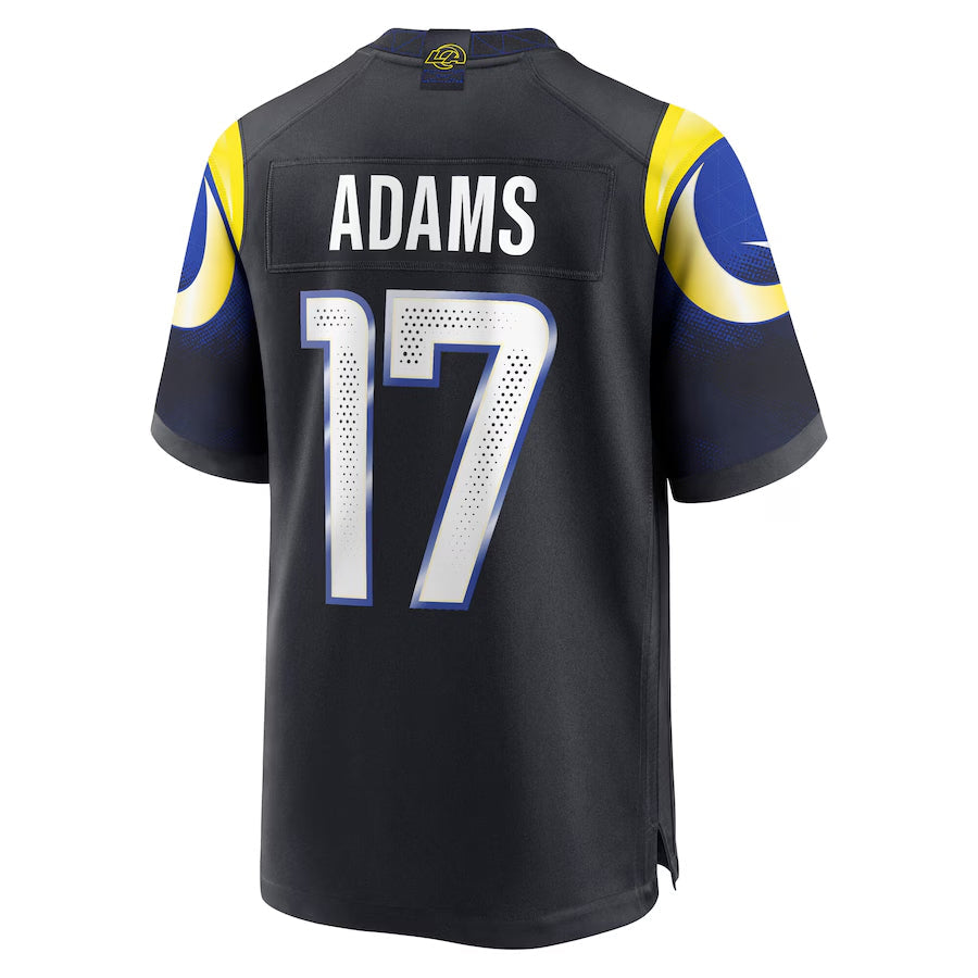 Choea LA.Rams #17 Davante Adams Player Midnight Blue Rivalries Collection Game Stitched Jerseys