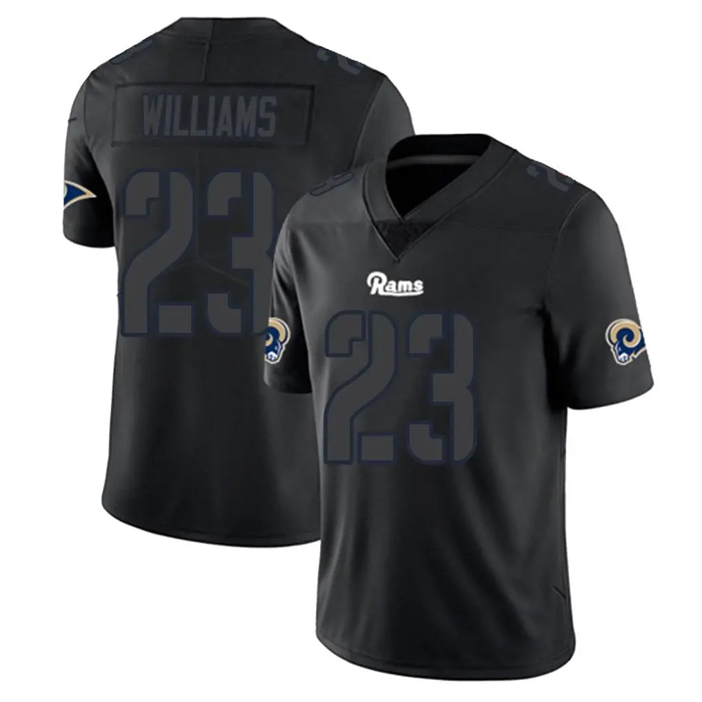 Choea LA.Rams #23 Kyren Williams Player Black Impact Limited Home Game Stitched Jerseys