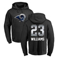 Choea LA.Rams #23 Kyren Williams Player Black Pullover Hoodie Limited Game Stitched Jerseys