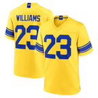 Choea LA.Rams #23 Kyren Williams Player Gold Classic Sol Home Game Stitched Jerseys